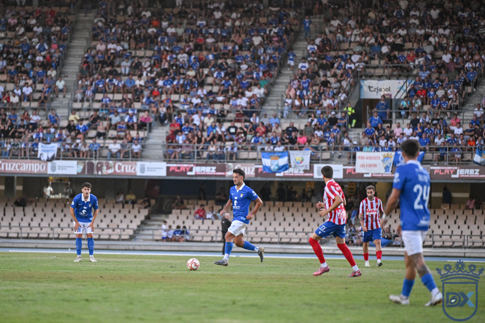 Supporters in the stands at Chapín during a Xerez CD match