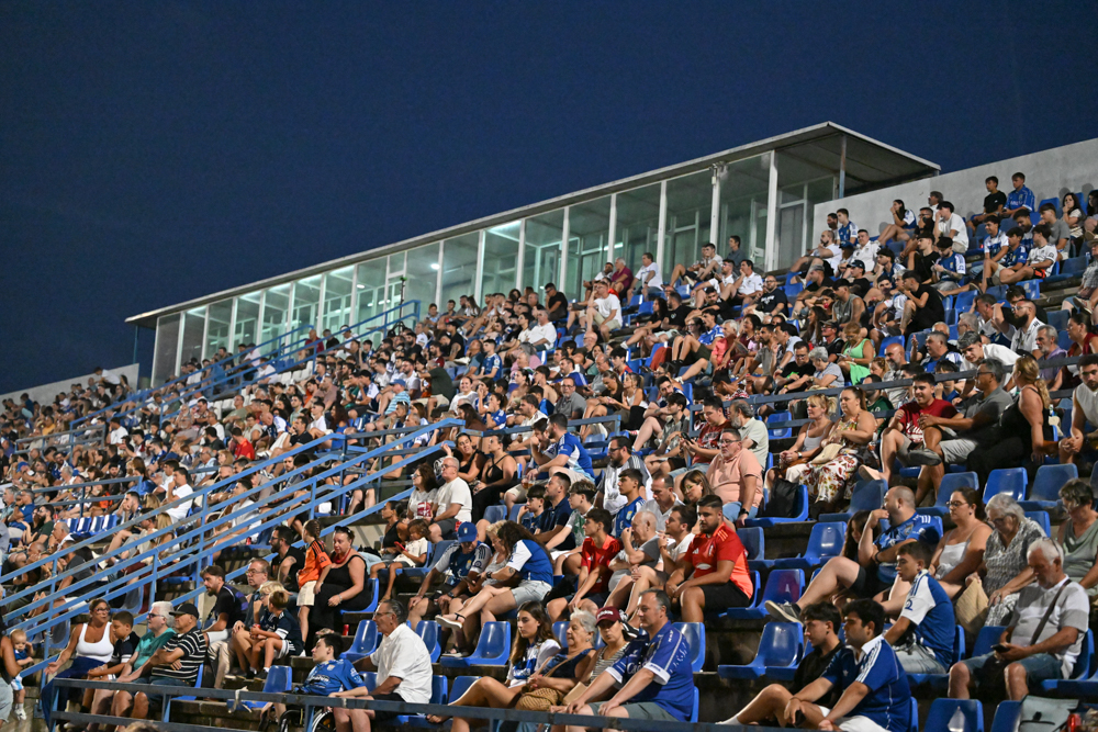 The stand at the Pedro Garrido stadium during the match